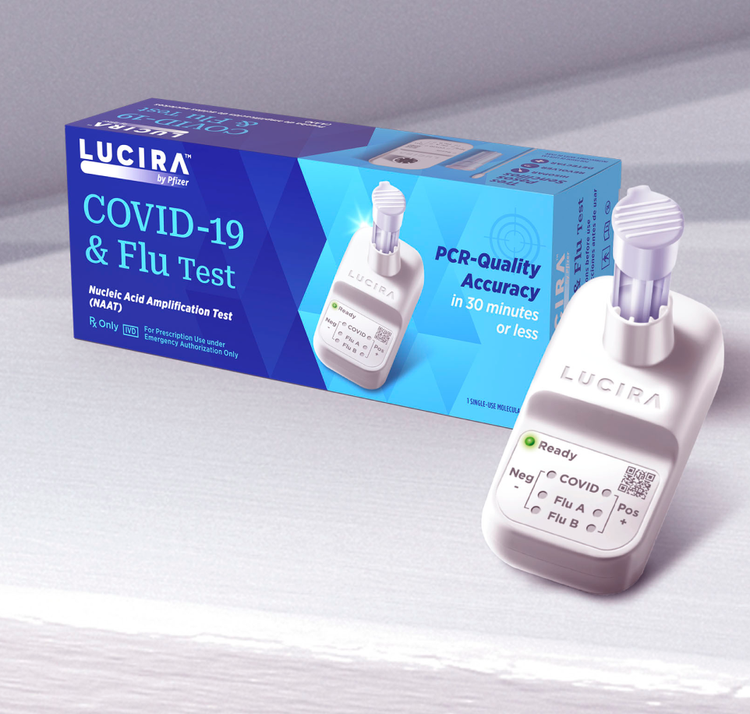 LUCIRA® by Pfizer COVID-19 & Flu Home Test, Results in 30 Minutes, First  and Only At-Home Test for COVID-19 and Flu A/B, Emergency Use Authorized